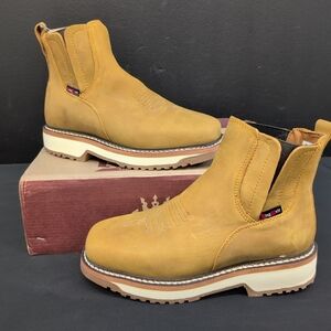 King Welt Arizona Leather Double Density Men's Short Work Boots US 7 Desert